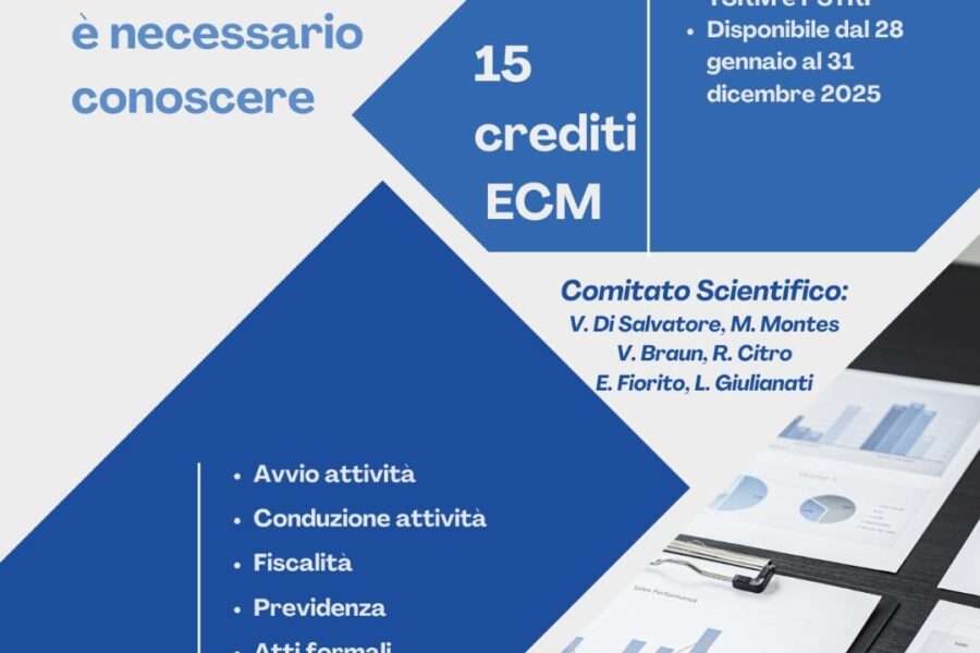 CORSO FAD: LIBERA PROFESSIONE – TUTTO QUELLO CHE È NECESSARIO CONOSCERE