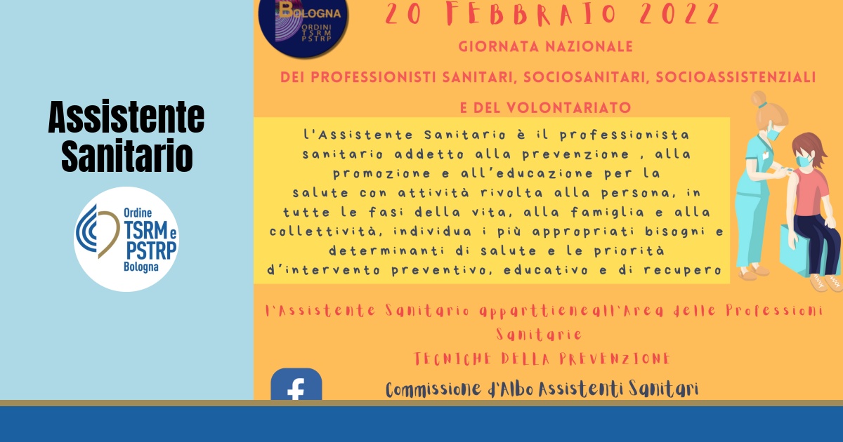 20 febbraio Giornata nazionale dei professionisti sanitari, sociosanitari, socioassistenziali e del volontariato