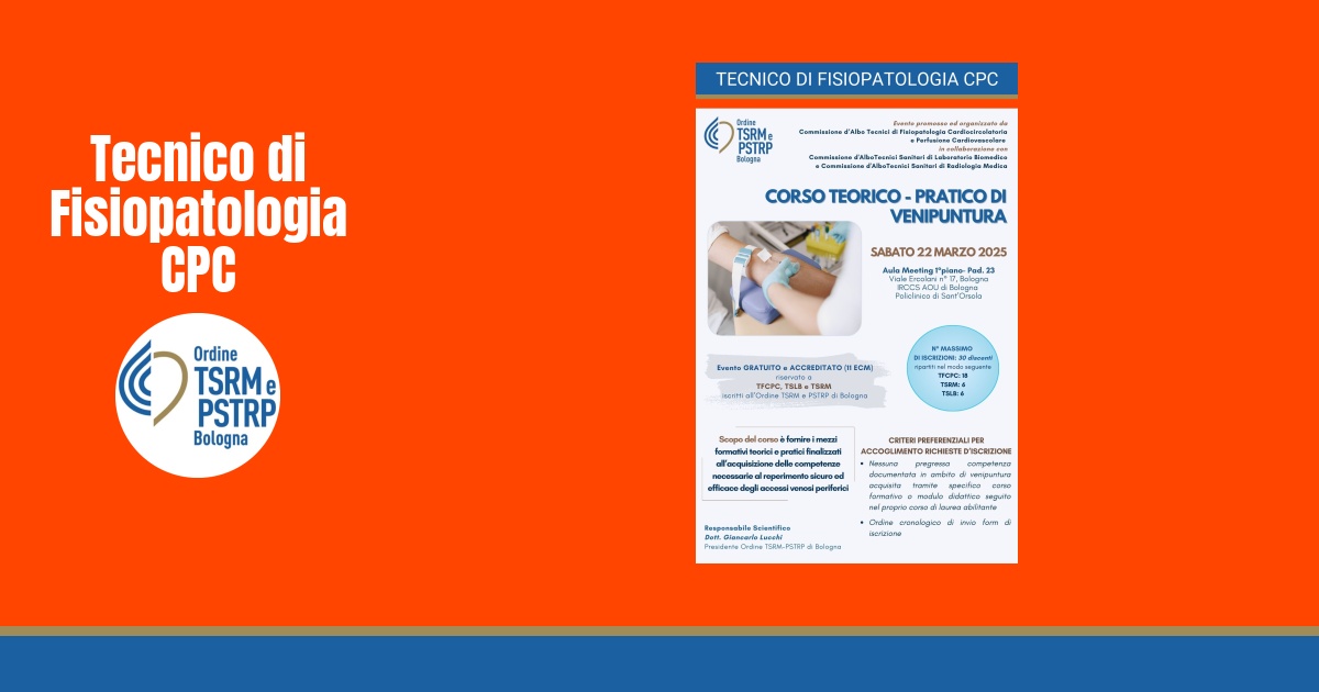 CORSO TEORICO PRATICO DI VENIPUNTURA PER TFCPC, TSLB E TSRM